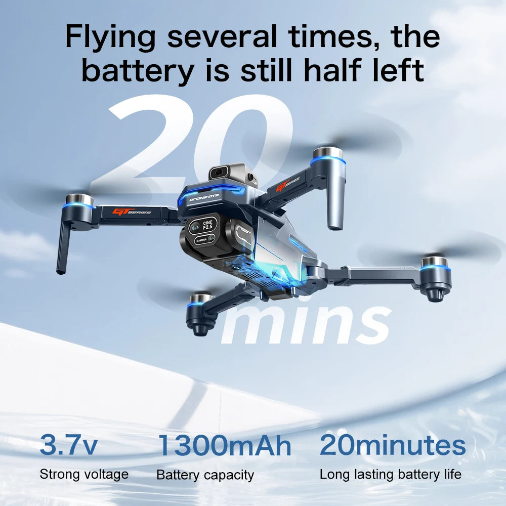 GT8 Drone 8K HD Dual Cameras FPV 5G WiFi GPS Brushless Motor Intelligen Obstacle Avoidance Foldable Quadcopter Toy Gift RC 3000M