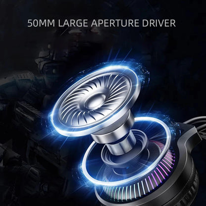 Goldpo G20 Gaming Headphones For PC/PS4/PS5 7.1 Surround RGB Gaming Headset Gamer USB Wired Headphones with Noise Cancelling Mic