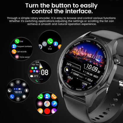 2025 New Mens Smart Watch 360 * 360 Bluetooth Call Smartwatch AMOLED Screen GPS Smart Watches NFC Waterproof Smart Watch for Men