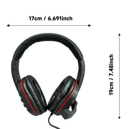 Wired over-ear gaming headphones unisex for laptops desktops gaming devices ideal for online classes meetings gaming with HD sou
