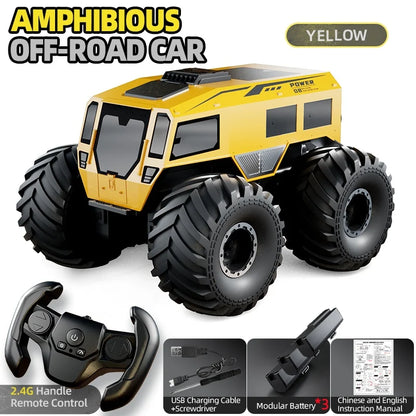NEW RC Cars 4WD All Terrain Cross Country Car RC Water Land Amphibious 2.4G Toy Drift Racing Remote Control Car Kids Gift