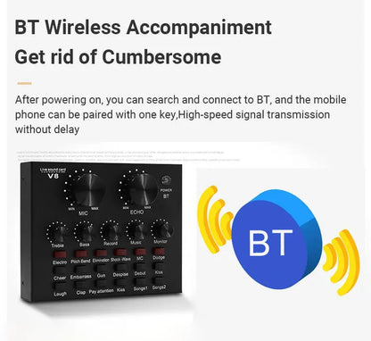 Podcast Equipment Bundle BM-800 Recording Studio Package with Voice Changer Live Sound Card-Audio Interface for Laptop Computer