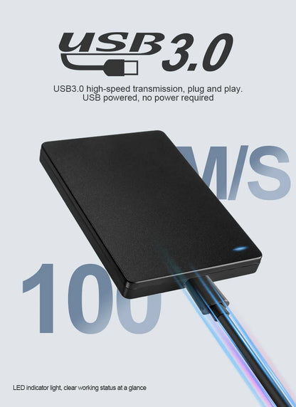 Portable HD External Hard Drive, 320GB, 500GB, 1TB, USB 3.0, HDD for PC, MacBook, PS4, PS5, 2.5"