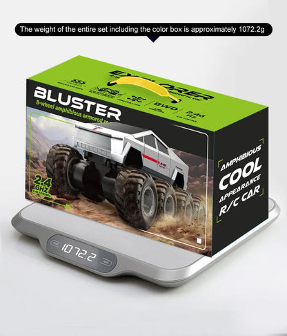JHD For JJRC Q218 2.4g Amphibious Rc Remote Control Car Eight Wheel Stunt Car Amphibious All Terrain Four-Wheel Drive Climbing