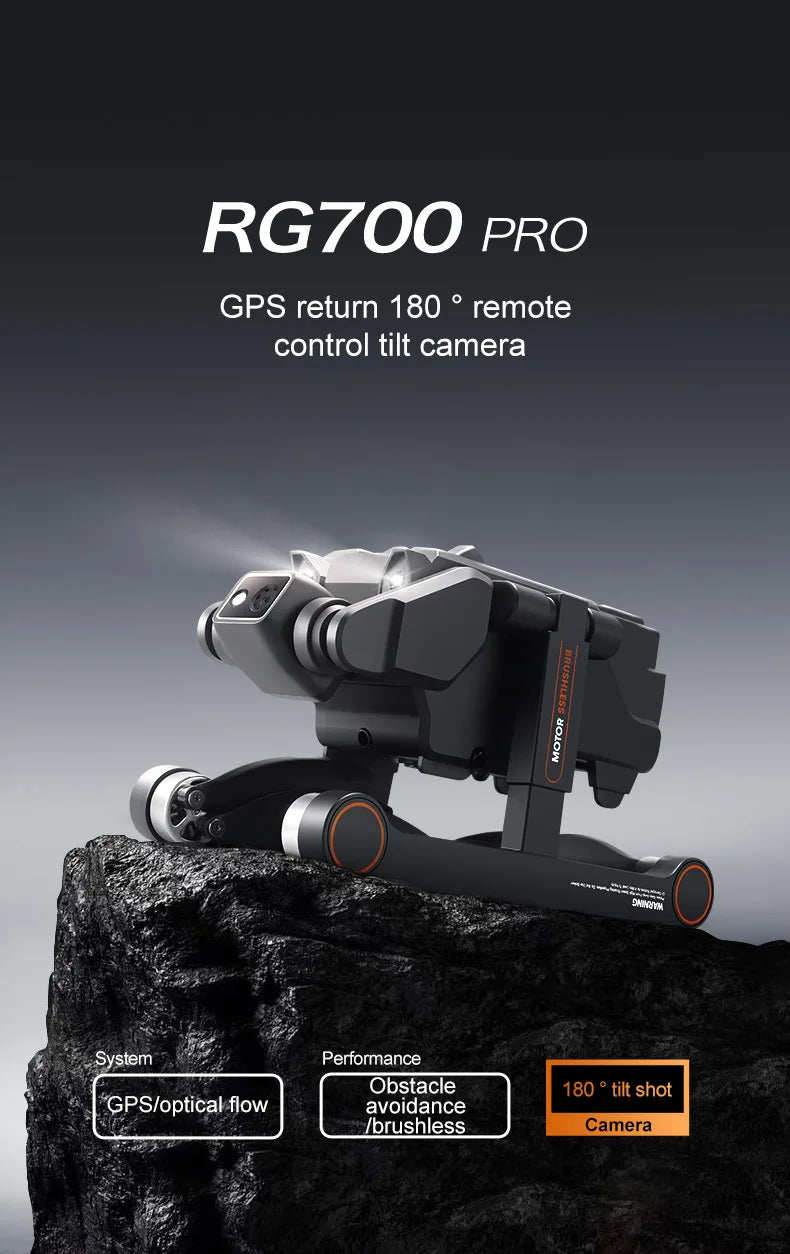2025 RG700 PRO RC Drone Obstacle Avoidance Aerial photography 4K Dual Camera Quadcopter Gps Four-Axis Helicopter Drone Gift Toy