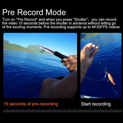 5K Action Camera 2.0'' Touch Screen 170° 30M Waterproof 5X Zoom WiFi Sport Camera With 2 in 1 Remote Control