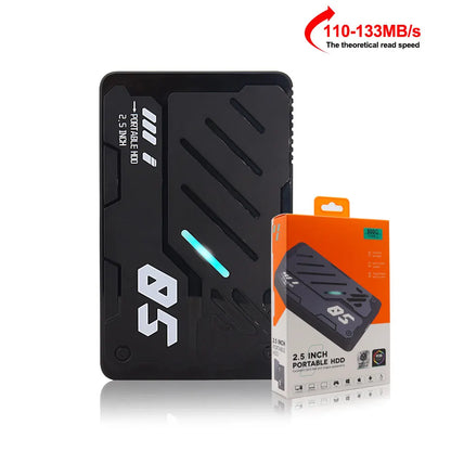 Portable External Hard Drive 1TB 750G 500G 320G 250G 160G USB3.0 USB3.1 2.5" Mecha RGB Storage Disk for PC PS5 PS5 Xbox Laptops