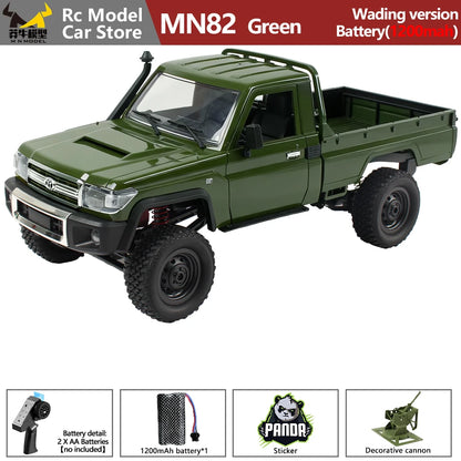 MN MODEL 1:12 4WD RC Panda Off-road Diving Car Adventure Terrain Vehicle Wading Rock Crawler Climbing Gun Truck Toy for Adult