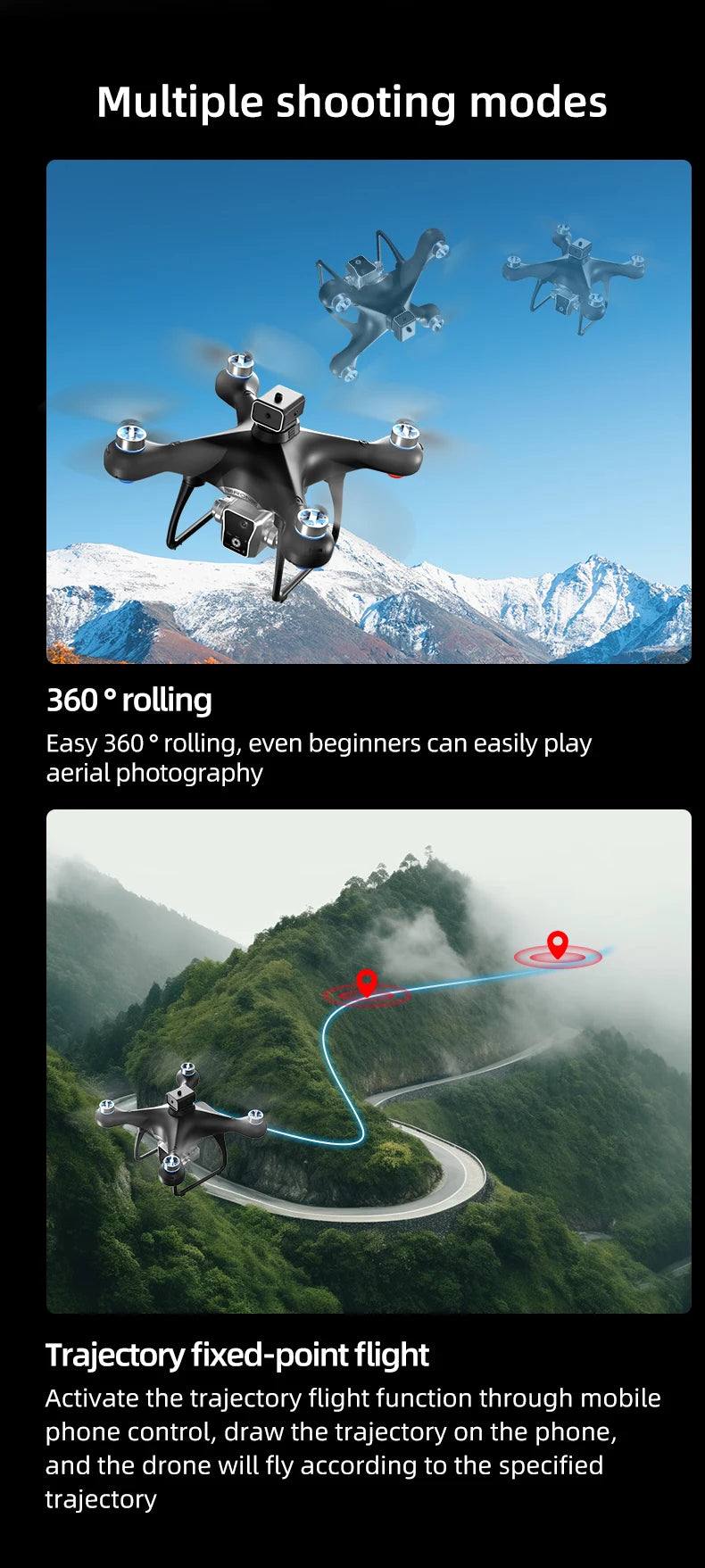 KY102 Drone 4K Remote Control Wizard with Screen Brushless Motor Optical Streaming Electric Lens HD Aerial Photography rc dron