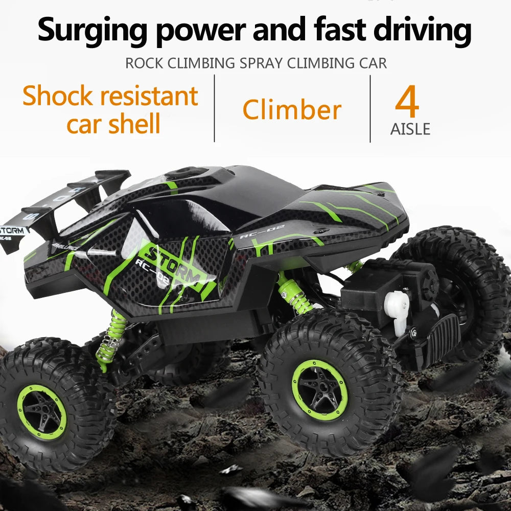 1:16 RC Car  2.4G Four Wheel Drive High-Speed Remote Control Drift Racing Car With LED Lights 4WD RC Car Model Toys for Boys Kid