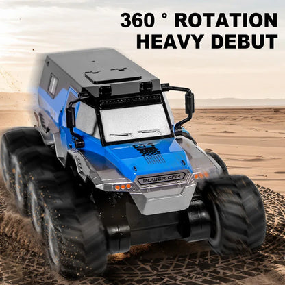 JJRC 8x8 2.4G Remote Control Car 8wd Off-road Amphibious Stunt Vehicle 8-Wheel Speed Racing Truck Waterproof Crawler Toys