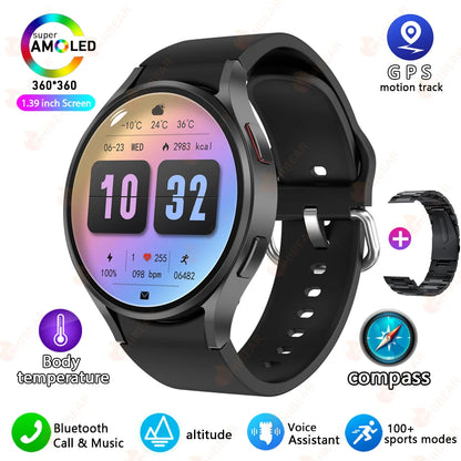 2025 New Watch 6 Pro Customized Watch Face Voice Call smartwatch Men GPS Sports Fitness Tracker Women Smart Watch IOS Android