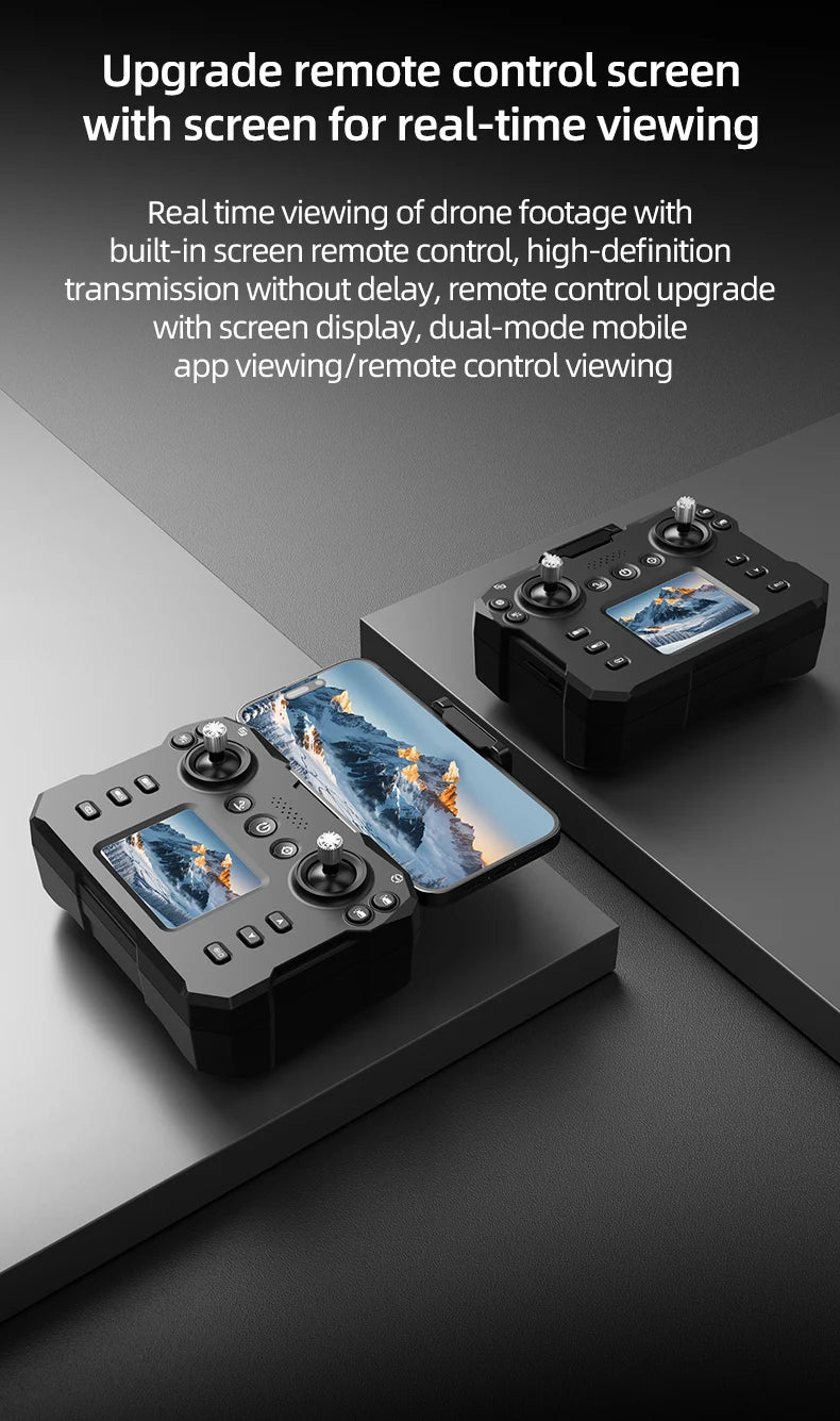 KY102 Drone 4K Remote Control Wizard with Screen Brushless Motor Optical Streaming Electric Lens HD Aerial Photography rc dron