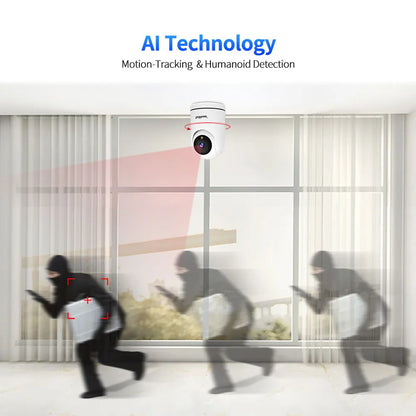 Srihome SH042 2MP 1080P 3x Zoom  Wireless PTZ IP Dome Camera  AI Humanoid Auto Tracking Home Security CCTV Baby  Monitor