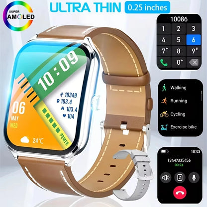 2025 new smart watch, 1.96-inch sports watch, IP67 waterproof, 110+ sports mode, fitness activity tracker, ultra-thin watch.
