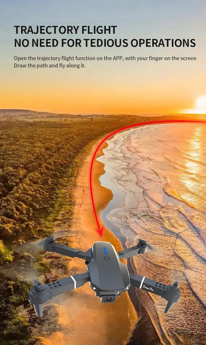 Professional E88 PRO Drone with screen 8K HD Camera WiFi FPV Foldable RC Quadcopter Helicopter Toy for Kids Adults Outdoor Gifts