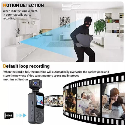 1440P QHD Display 2K Handheld Sports Pocket Camera 270° Rotatable WIFI Control Video Recorder WIFI Control Motion Camera