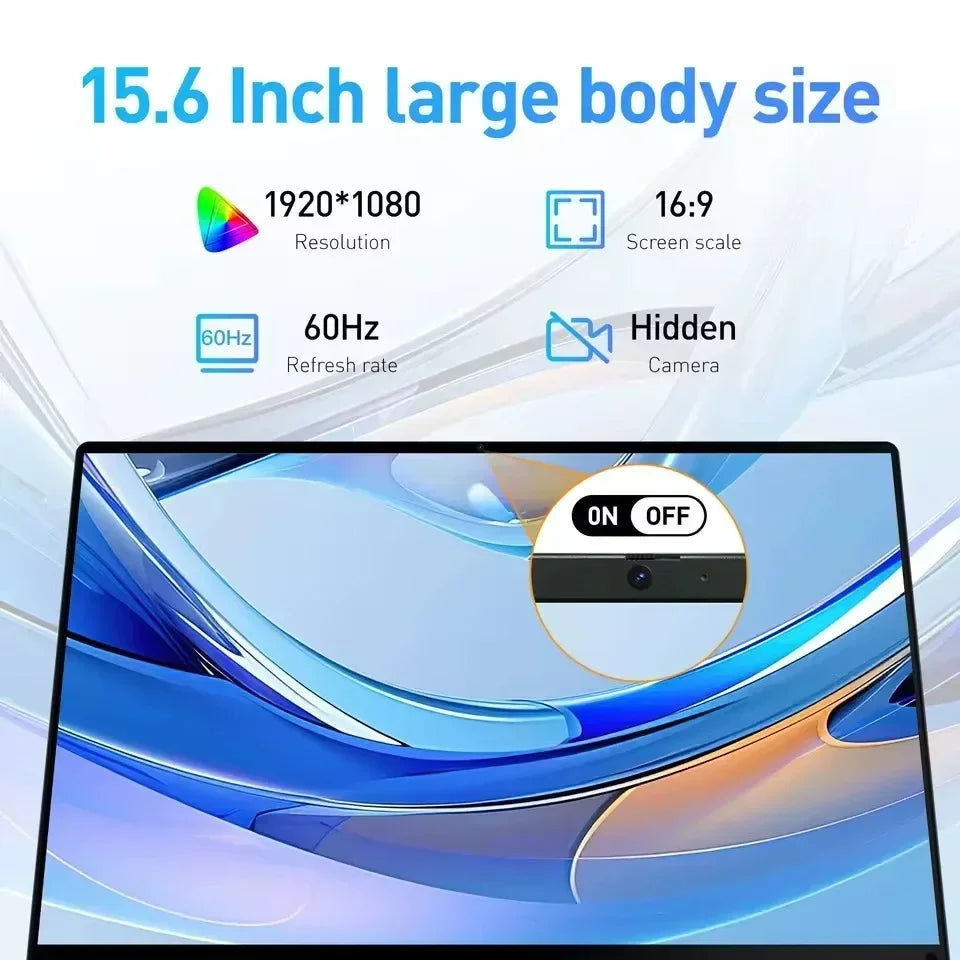 CARBAYTA 15.6" Laptop Computer Intel N5095 Notebook PC 16GB 32GB DDR4 128GB-2TB SSD Office Study PC Windows 11 1080P Laptops