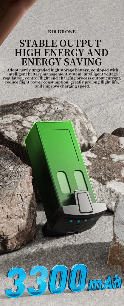 10KM 35 Mins With Touch Screen RC K10 Professional GPS Drone with 3-Axis Gimbal 8K Dual Camera FPV Brushless Airdrop Quadcopter