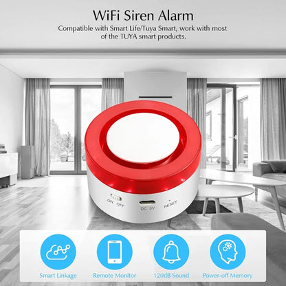 ABGI-Tuya Smart Home Security Alarm System Set Wifi Wireless Burglar Alarm Home Burglar Motion Door Window Sensor