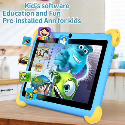 2025 New 7 Inch Cartoon Pattern Kids' tablets Quad Core 4GB RAM 64GB ROM 5G WiFi Learning Education Games Tablet Children's Gift