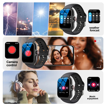 Smart watch, wireless calling /dial, Various APP Reminders,Suitable for men and women, sports watches，for iPhone/Andriod