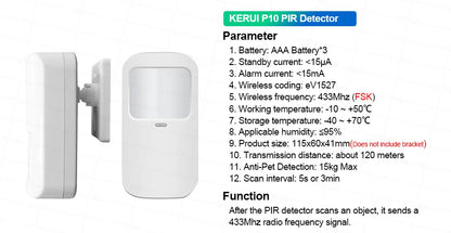 KERUI G70 4G Alarm Security System 7-inch Large IPS Touch Screen Home Alarm for House Security Protection Alexa Tuya Smart APP