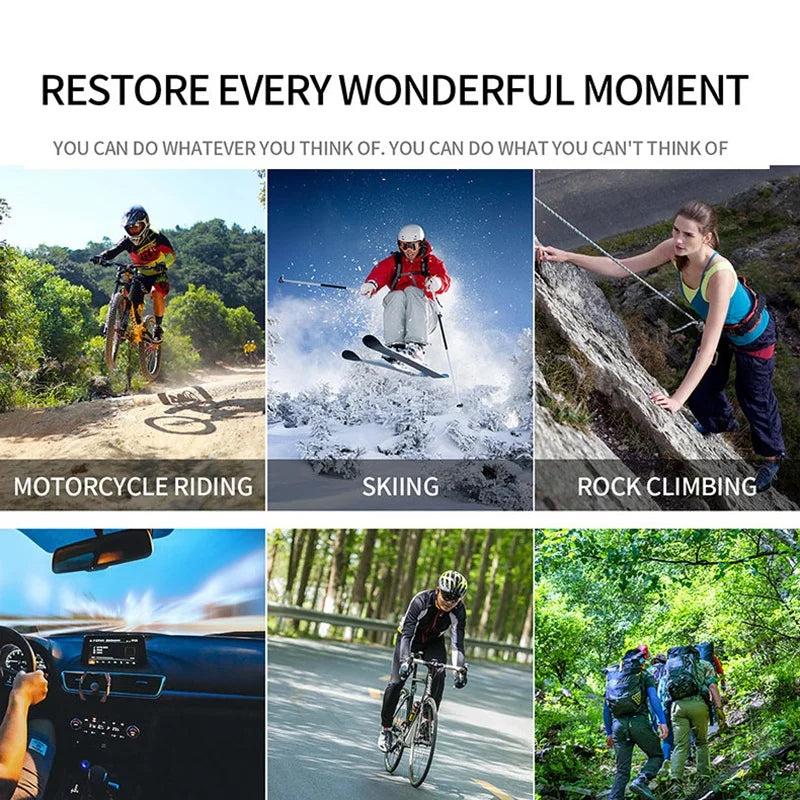 Action Camera 4K60FPS With Remote Control Screen Waterproof Sport Camera drive recorder Sports Camera Helmet Action Camera