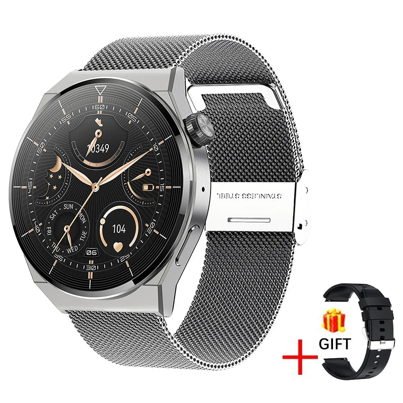 LIGE NFC Smart Watch Men AMOLED HD Screen Wireless Charging Heart Rate Bluetooth Voice Assistant Sports Watches Men Smartwatch