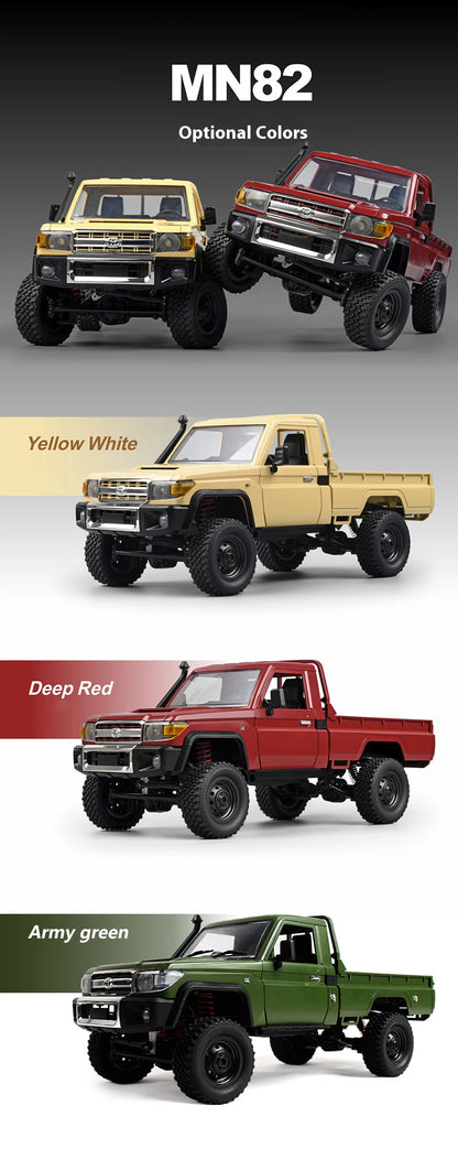 MN MODEL 1:12 4WD RC Panda Off-road Diving Car Adventure Terrain Vehicle Wading Rock Crawler Climbing Gun Truck Toy for Adult