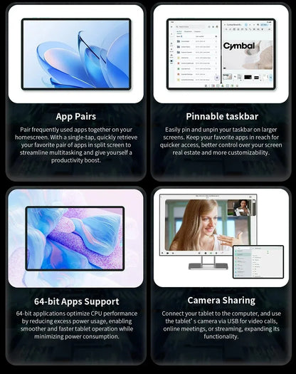 NEW Tablet Teclast T60 AI Allwinner A733 Octa-Core 12inch 2K HD TDDI Screen 6GB RAM 128GB ROM Android 15 WiFi6 8000mAh 13MP+5MP
