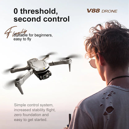 New V88 Drone 8K For XIAOMI 5G Professional HD Dual Camera Aerial Photography Remote Control Aircraft Quadcopter Toy UAV 10000M
