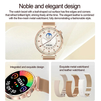 Fashion Women Bluetooth Call Smart Watch Watch AMOLED HD Screen Health Monitoring Waterproof Smartwatches 2025 New Android IOS