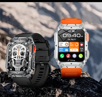 LIGE 1.91-inch Screen Men Smart Watch Led Lighting IP68 Waterproof Watch Outdoor Sport Health Monitor Smartwatch For Android IOS