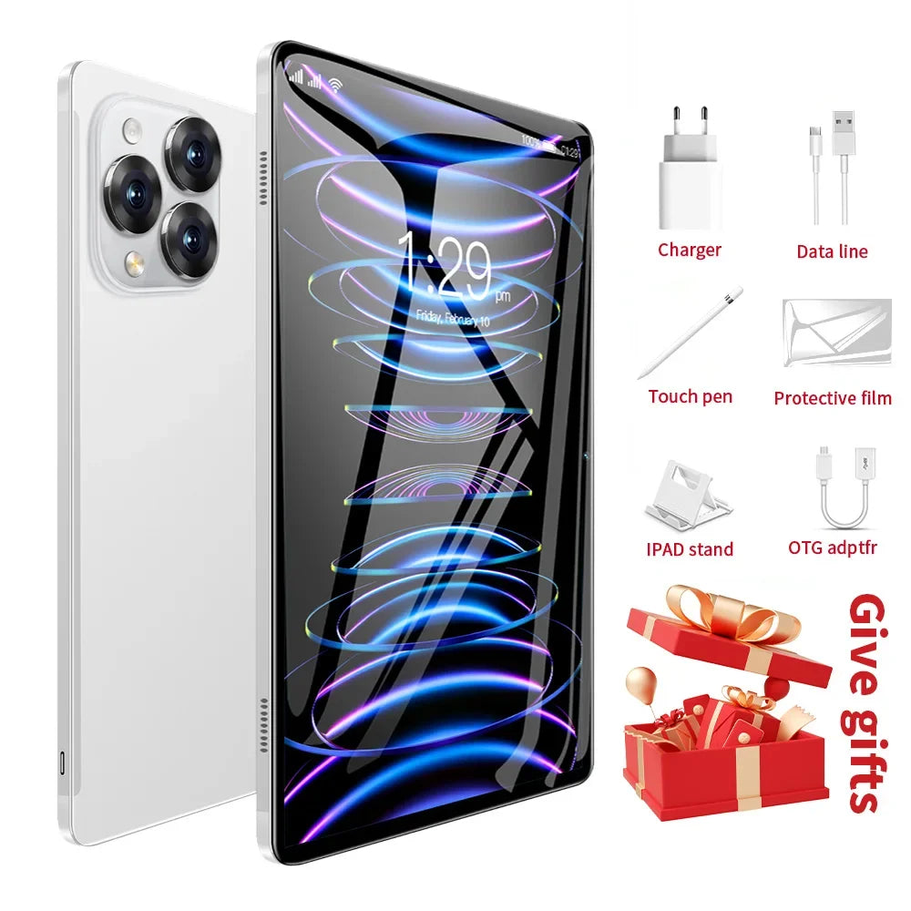 Android Tablet, 11 Inch Android 15 Tablet with Keyboard, 24GB+128GB, 2TB Expand, 8000mAh, 5MP+13MP, 5G WiFi, Mi IPS Touch Screen