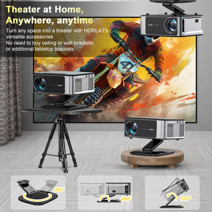 2025 Horlat 45000 Lumens 4K UHD Projector Laser TOF Focus Android 12 WiFi 1080P Full HD Home Theater Movie Projector for Netflix