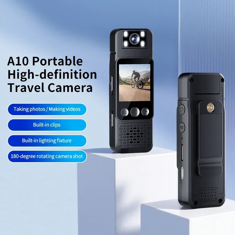 New 1080P HD Body Sports Camera WiFi Back Clip Police Camera for Law Enforcement Outdoor Sports Vlog Recorder with Fill Light