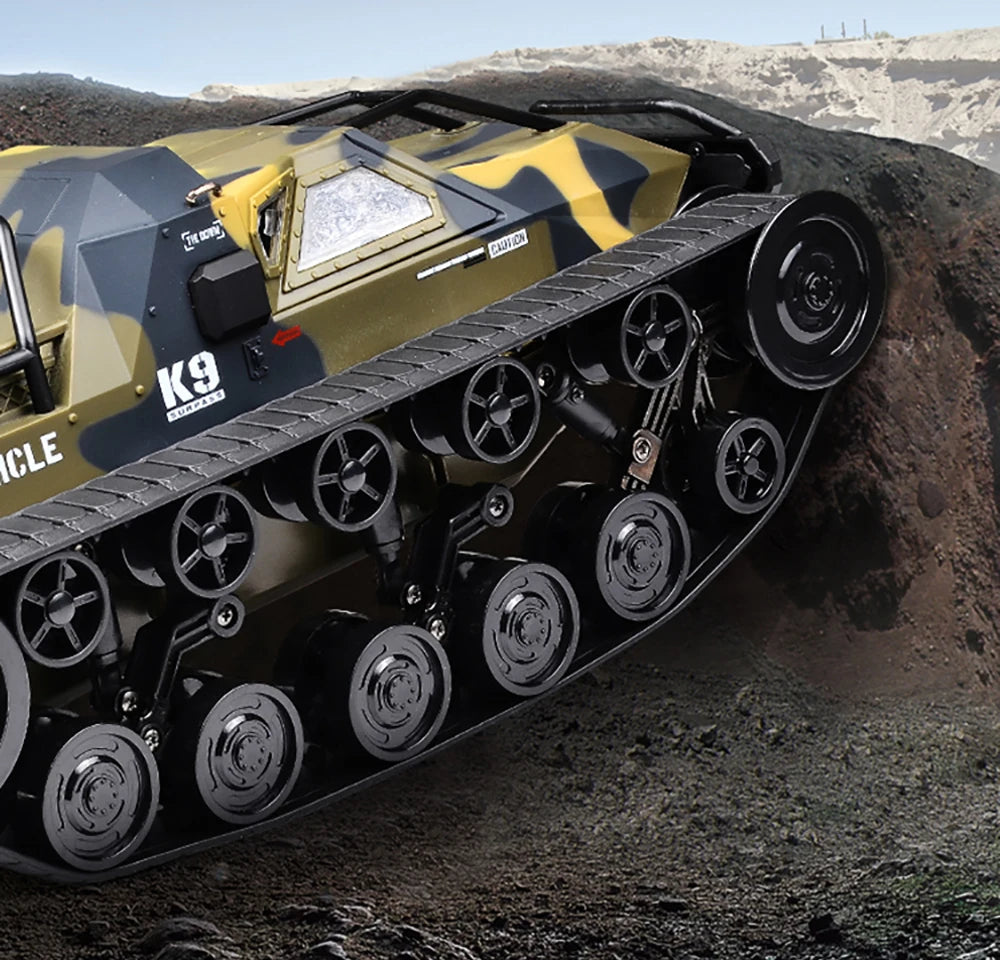 JJRC C8812 / C8812 MAX RC Car Full Scale Tracked Tank Simulation 2.4G Remote Control Car Drift LED Light Off-Road RC Toy As Gift