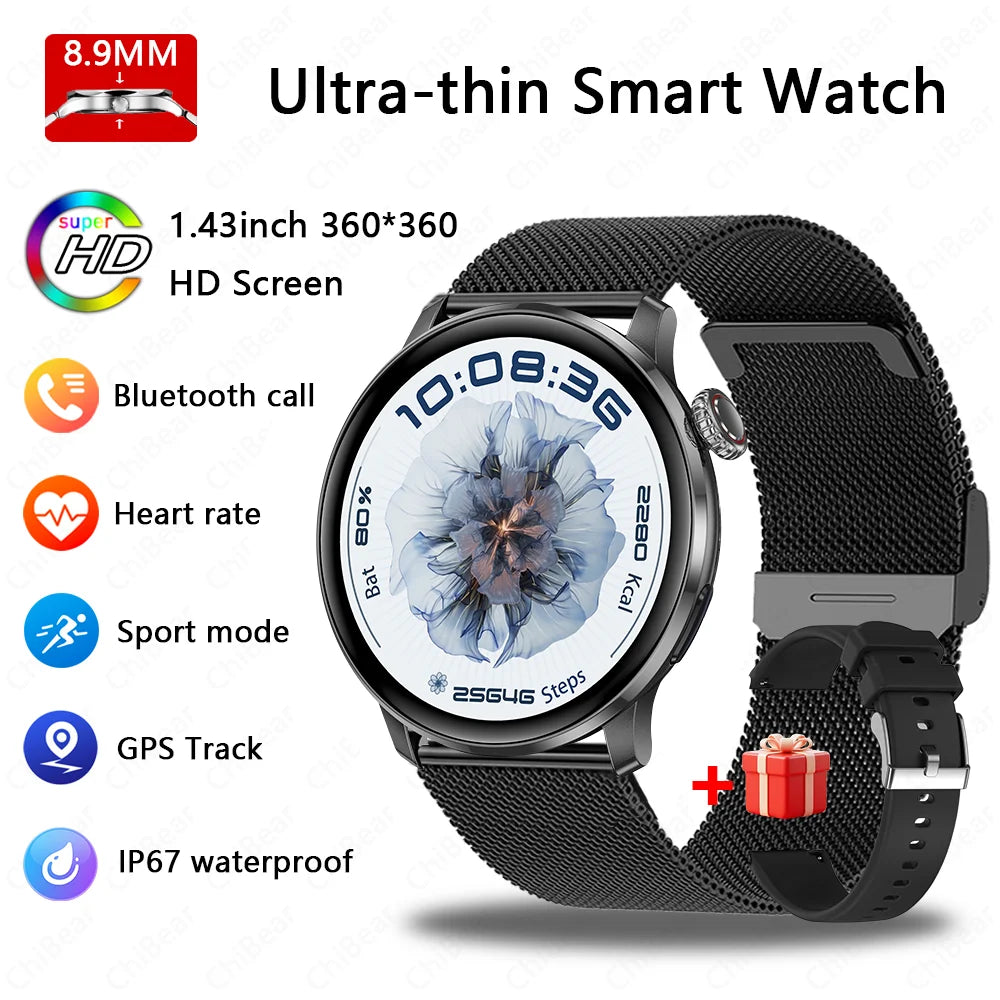 Fashion Women Bluetooth Call Smart Watch DIY Dial Health Monitoring Full Screen Touch Smartwatches 2025 New Android IOS