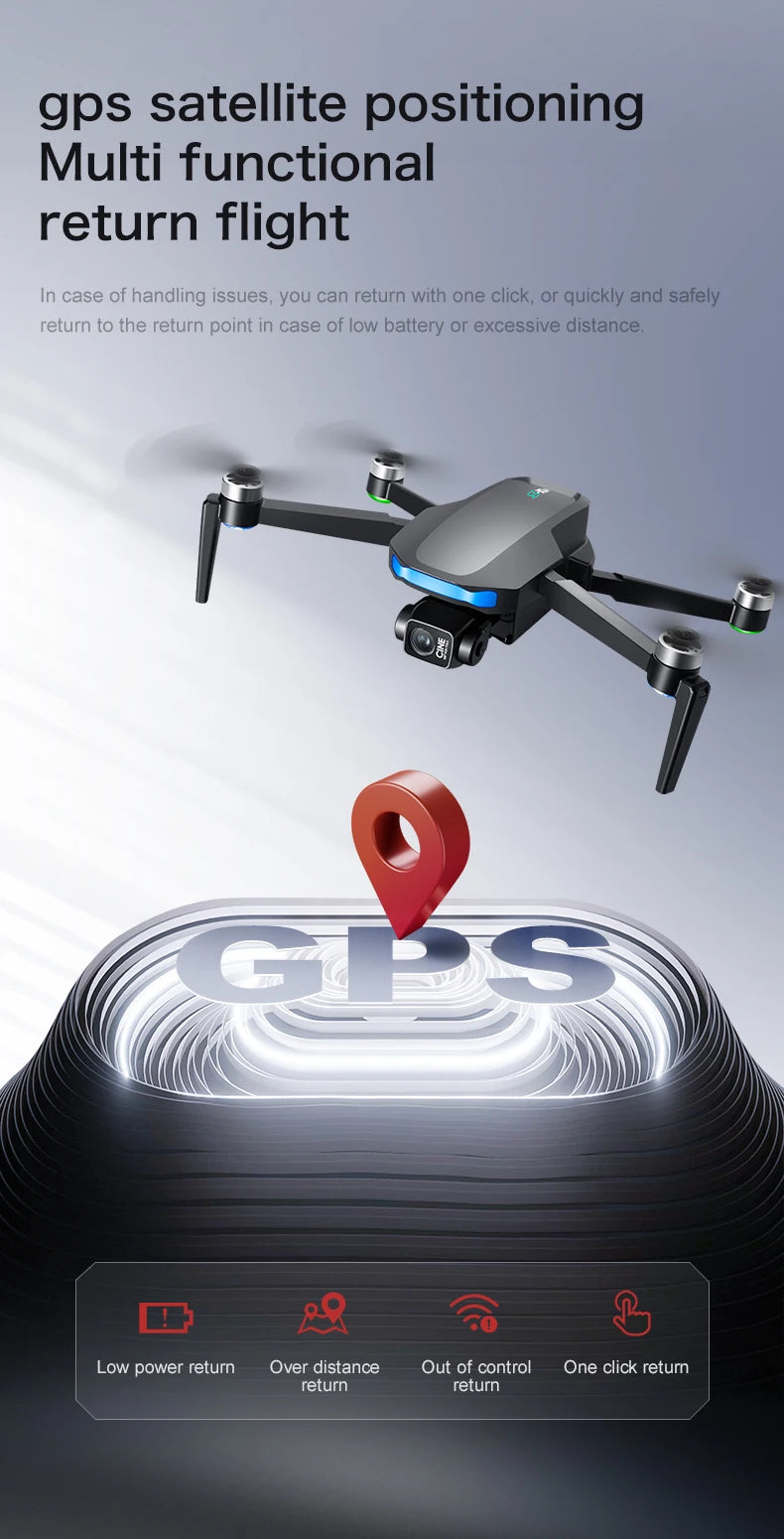 S-X1 GPS Drone Professional 3-Axis Gimbal 5G WIFI 4K Camera RC FPV Drone with Screen 5KM Digital Image Transmission Aerial UAV