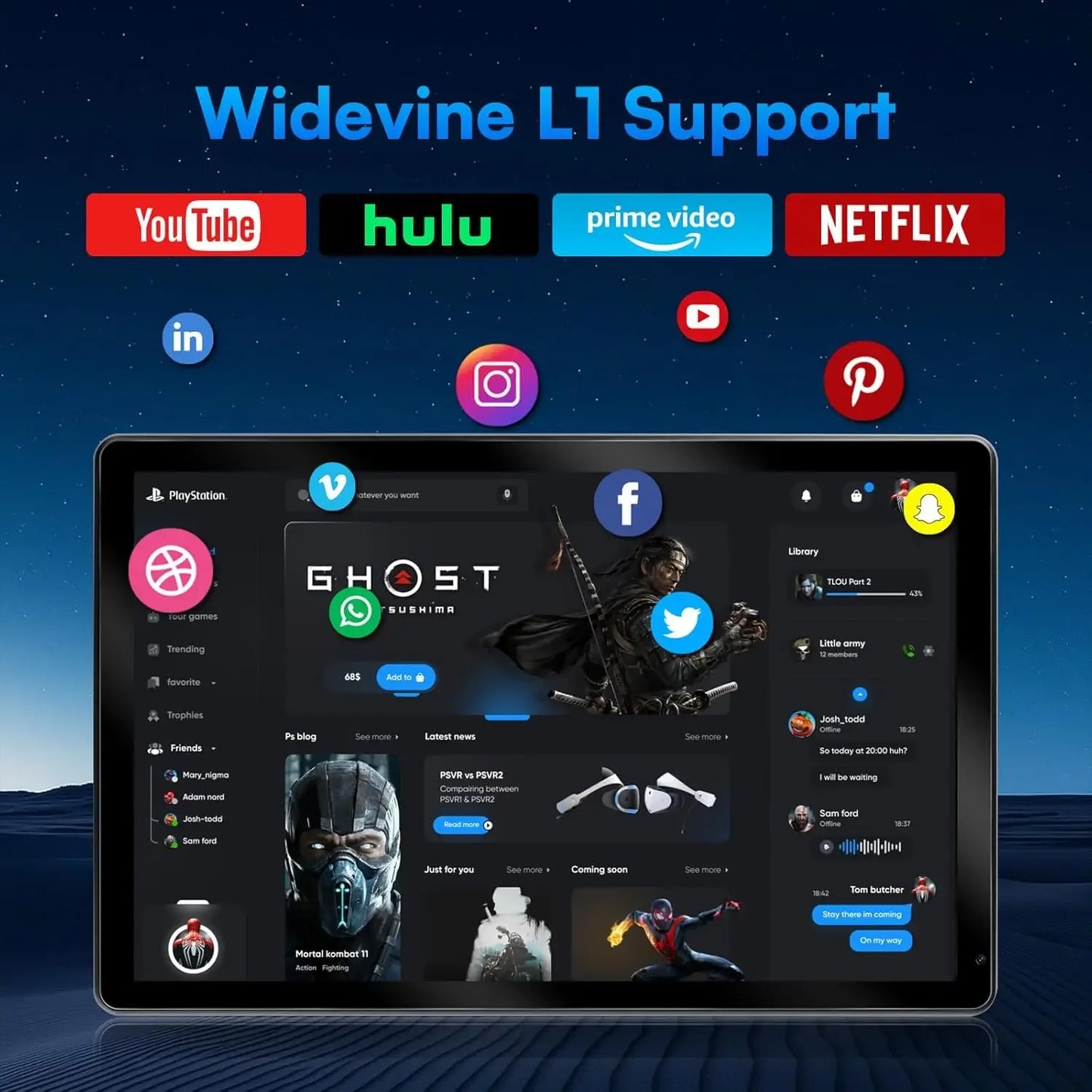 10 Inch Tablet Android 15 A523 8 Core Tablets 24GB+128GB 1TB Expansion WiFi 6 5MP+8MP Stylus Keyboard Mouse Headphone PC PAD Set