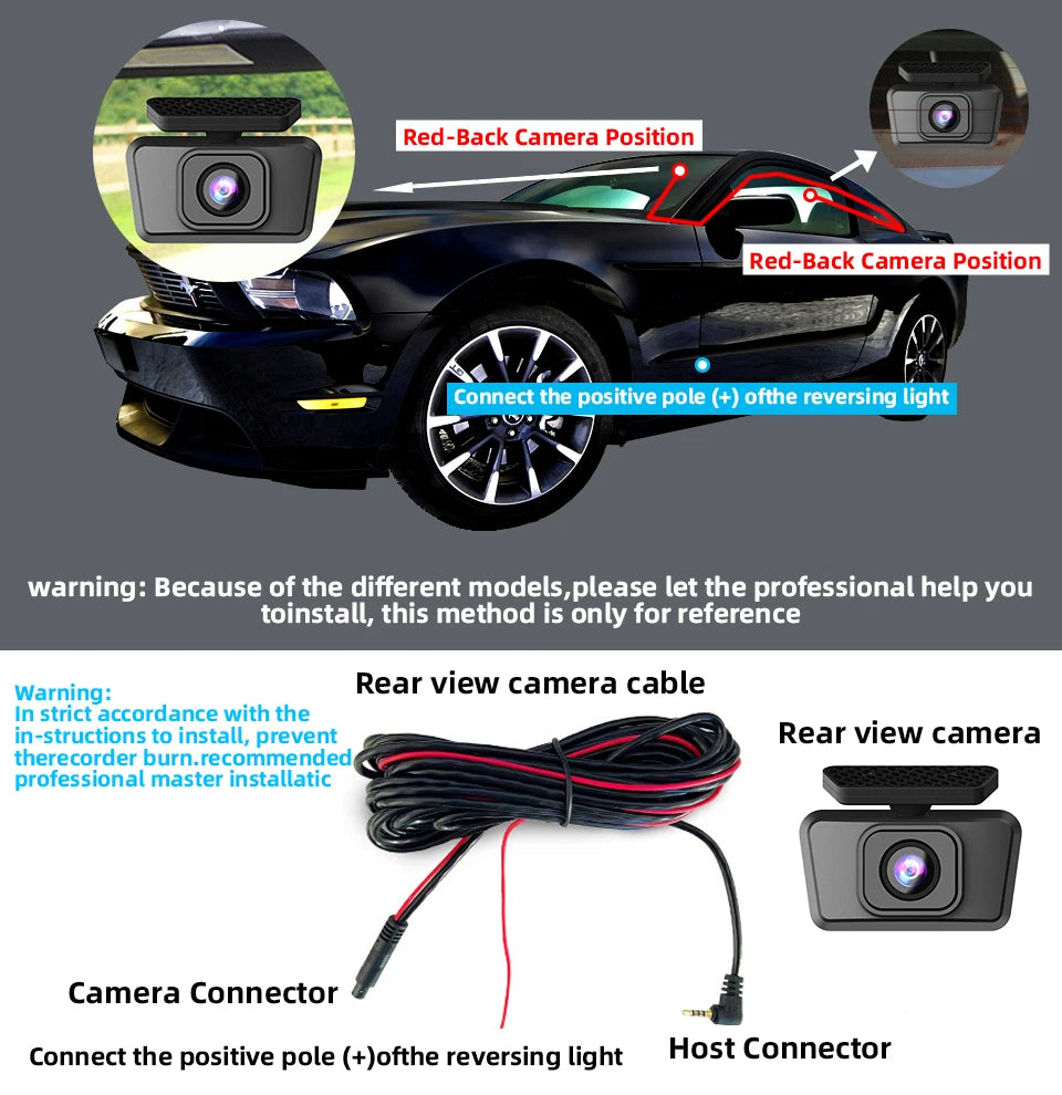 Dash Cam 4K Ultra High Definition Support Speed Real Display Loop Recording Optional 2.5K Rear Camera Driving Recorder