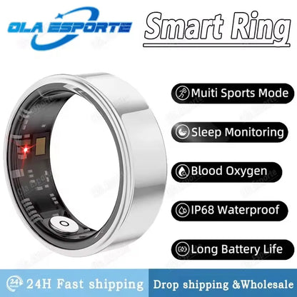 New Ceramic Smart Ring 2025 Men Women Gesture Swing Take Photos Heart Rate Blood Oxygen 5ATM Waterproof Multi-sport Mode Rings