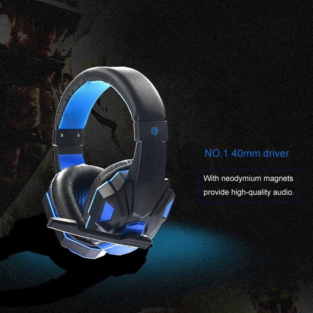 Gaming Headset With Mic Stereo Earphones Deep Bass Headphones Video Game Noise Cancelling with Microphone for PC