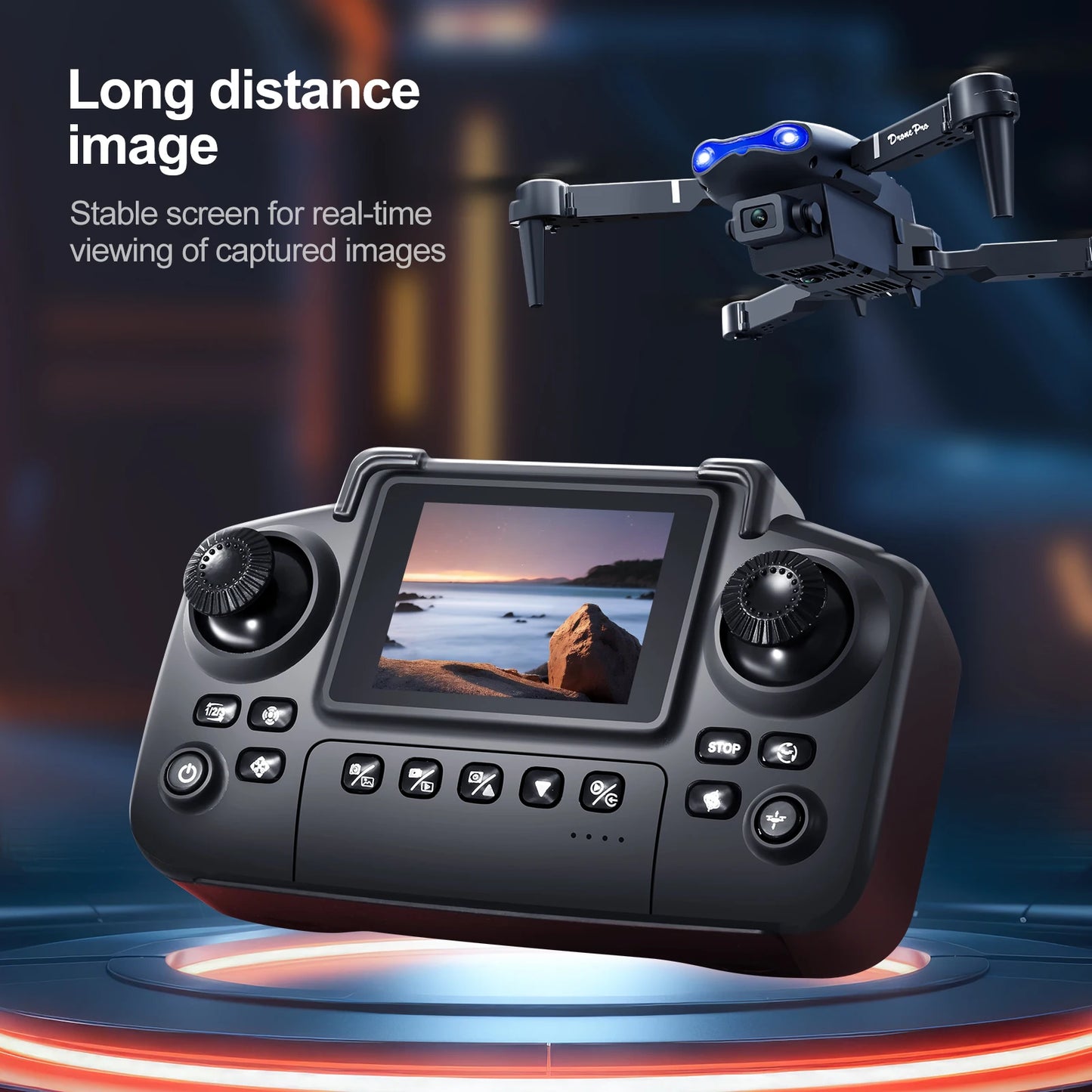 ForXiaomi Mijia E88PRO Drone 8K 5G HD Dual Camera Aerial Photography Remote control screen display Control Aircraft Quadcopter