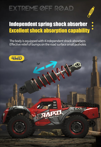 Rc Car Off Road 4x4 50km/h Or 75km/h High Speed Brushless Motor Monster Truck 1/16 Desert/Snow Racing Drift Cars Toys For Boys