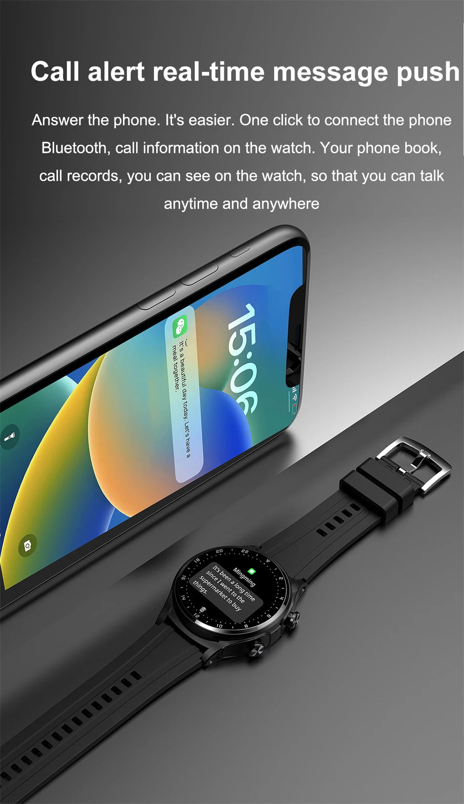 LIGE 2 in 1 Smartwatch Men 400mAh Battery Bluetooth Call With TWS Headset NFC Music Control 100+ Sport Mode Waterproof Watch Man