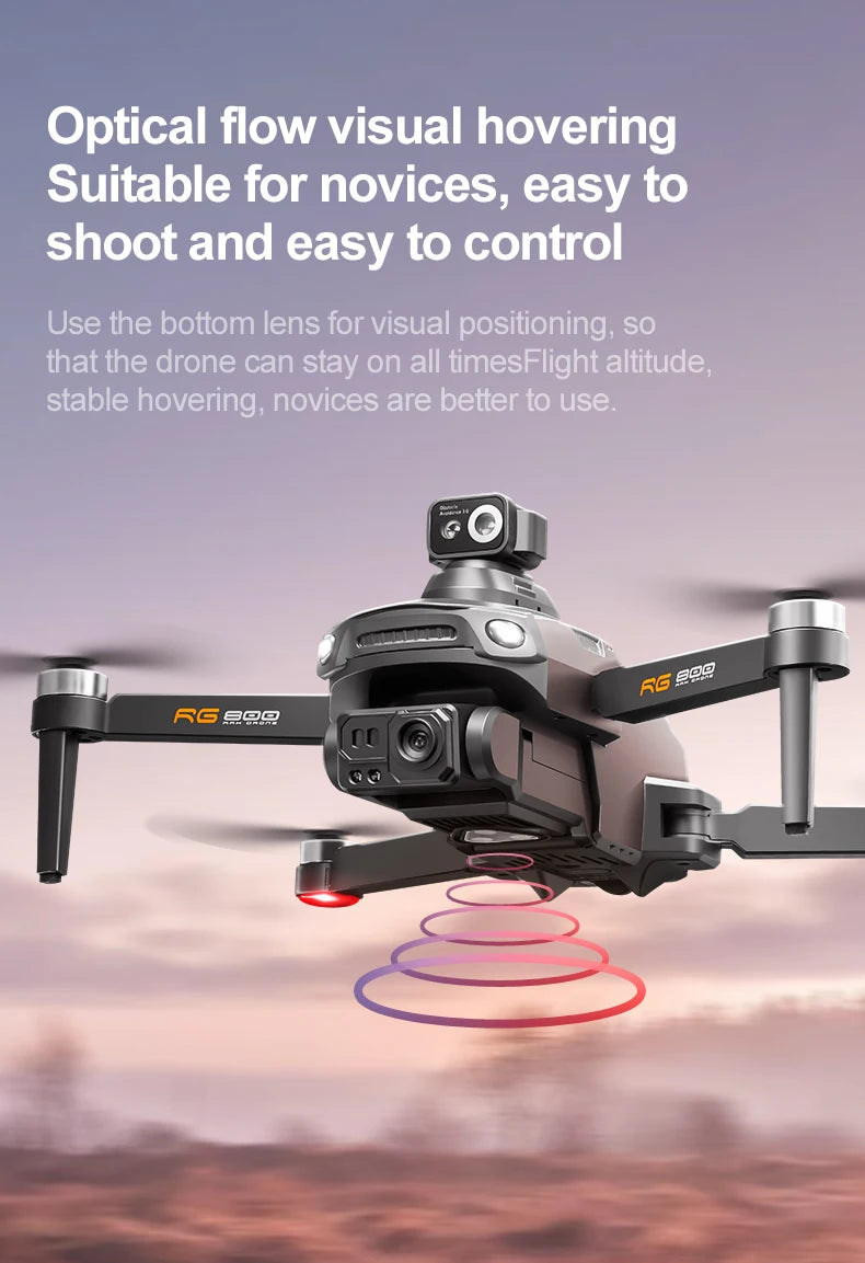 RG800 MAX GPS Drone 8K Professional HD Dual Camera With Screen 5G 360°Obstacle Avoidance Brushless Foldable Quadcopter Drone
