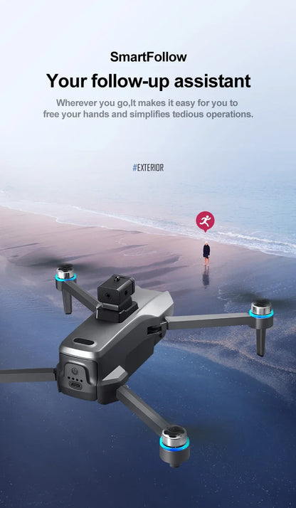 SHOU601PROMAX With Screen GPS Drone Aerial 8K HD Professional Quadcopter Obstacle Avoidance Brushless Remote Control Aircraft