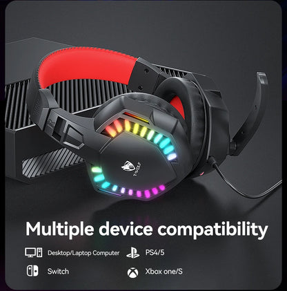 USB Keyboard And Mouse Gaming Headset Combos 4 In 1 English Gaming Wired RGB Keyboard Mouse Set With Mouse Pad and Headphones